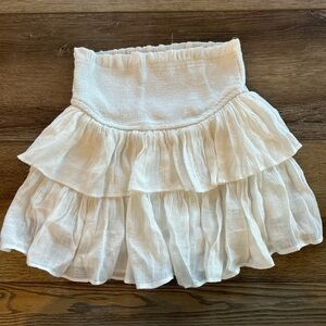 TIERED WHITE SKIRT